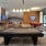 a pool table in a room