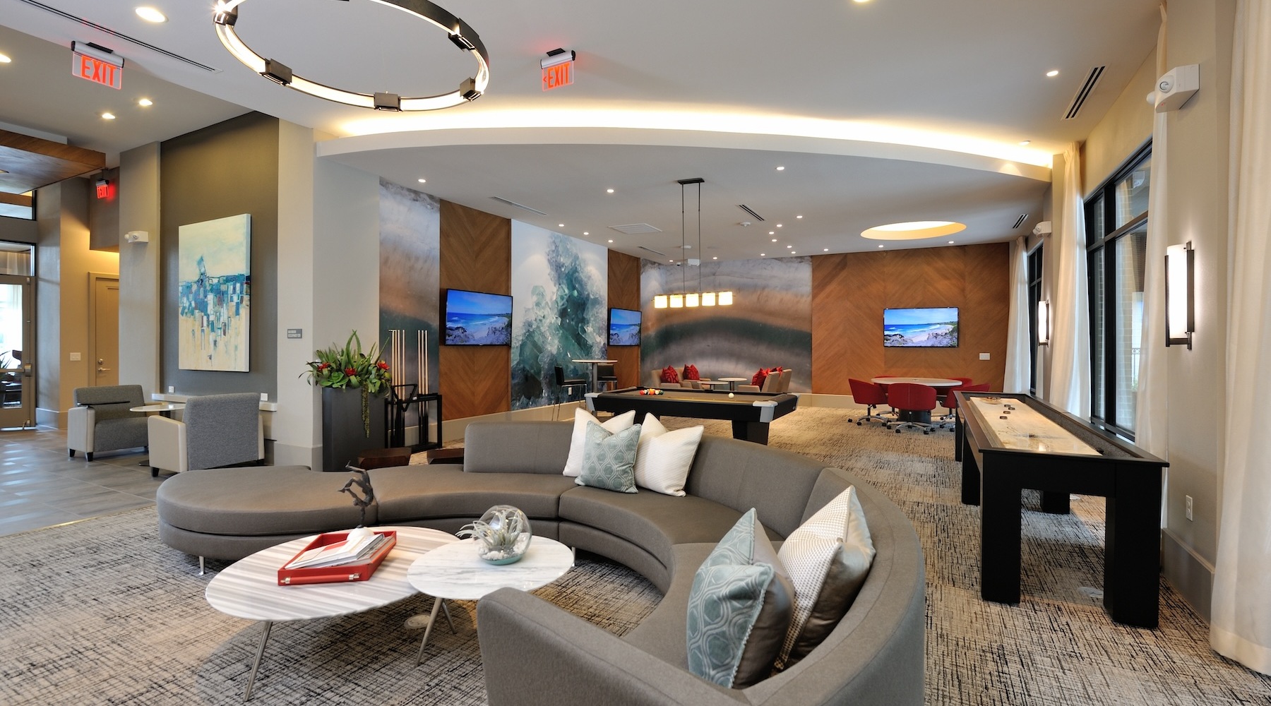 Feel at Home lounge in a bright room with ample seating